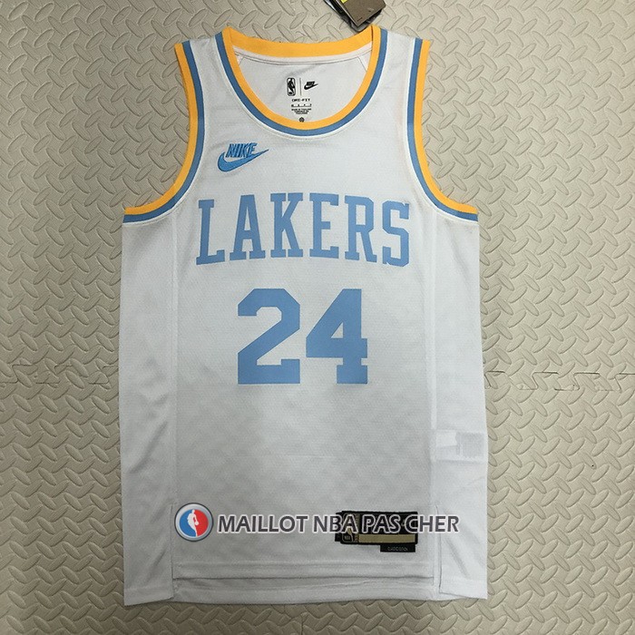 Maillot Los Angeles Lakers Kobe Bryant NO 24 Classic 2022-23 Blanc
